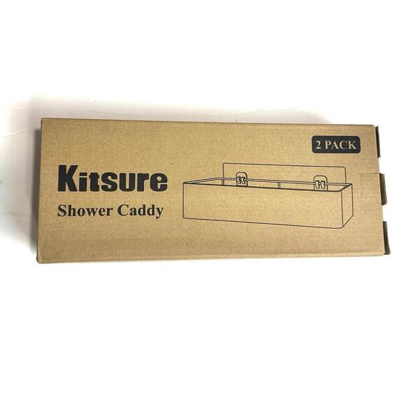 Kitsure Large Shower Caddy - 2 Pack Adhesive Shower Organizer, Drill-Free Shower - Picture 3 of 10